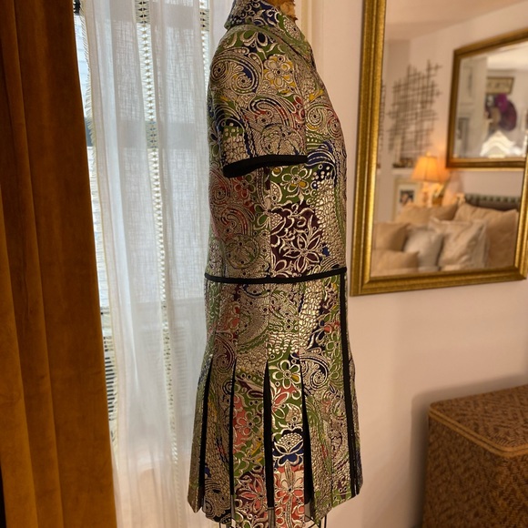 Burberry Floral Print Metallic Dress - Picture 3 of 8